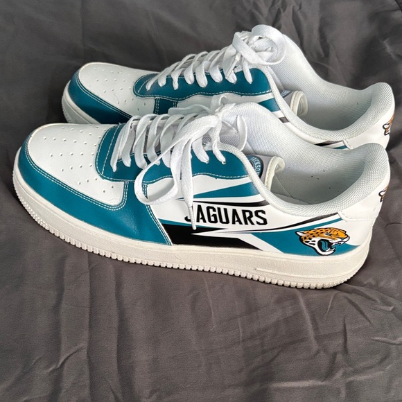 Jaguars Men's Sneakers - Teal and White - Picture 1 of 6